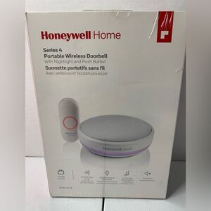 Honeywell Home Series 4 Portable Wireless Doorbell W/ Nightlight and Push Button